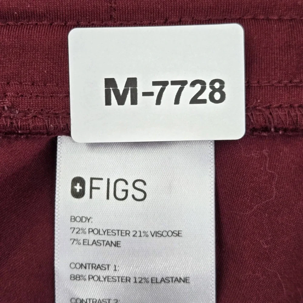 FIGS Women Scrub Pants XXL Burgundy Red Zamora Jogger 28